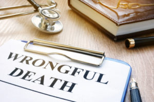 Wrongful death lawsuit paperwork on desk of a Jacksonville, NC lawyer
